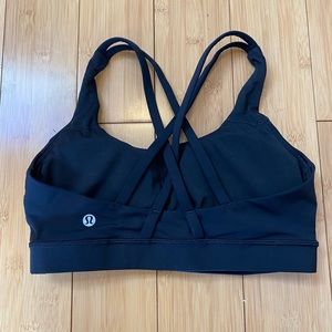 Black lululemon Energy Bra Size 6